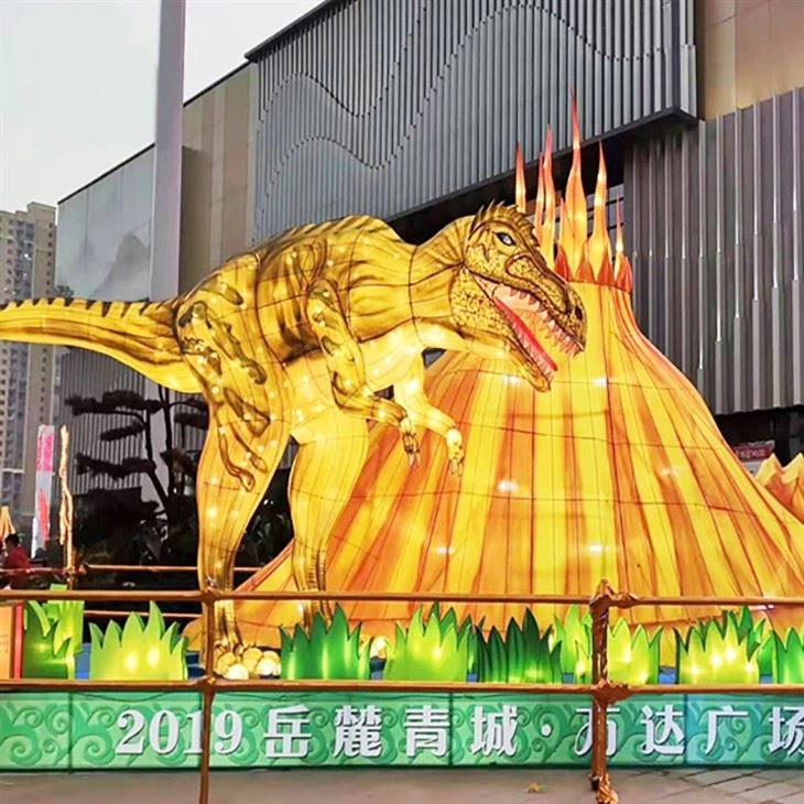 Giant Animals Festival Lantern Large Custom Dinosaur Park Lantern Decoration