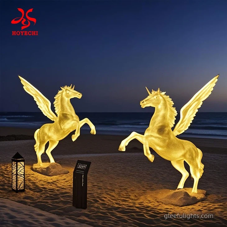 Illuminated Animal Shape Fiberglass Reinforced Plastics Motif Light For Theme Park And Zoo Decorations